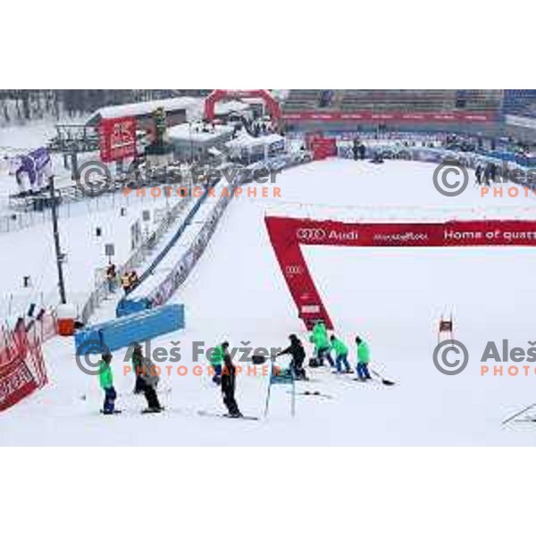 Course inspection before AUDI FIS World Cup Giant Slalom for 57. Vitranc Cup in Kranjska gora, Slovenia on March 3, 2018