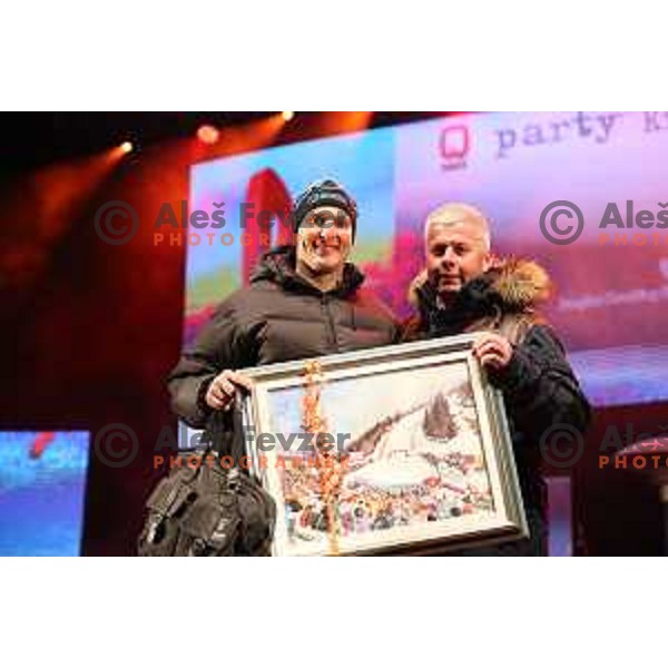 Andrej Sporn (SLO) announced his farewell at Q-max party and public draw of starting numbers of AUDI FIS World Cup Slalom for 57. Vitranc Cup in Kranjska gora, Slovenia on March 3, 2018