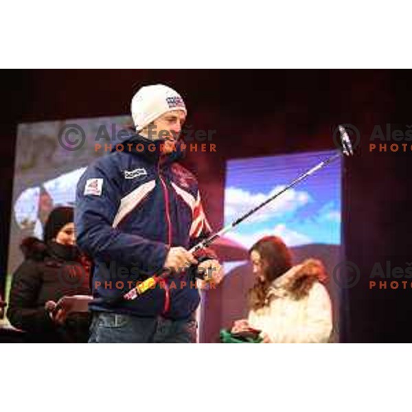 Q-max party and public draw of starting numbers of AUDI FIS World Cup Slalom for 57. Vitranc Cup in Kranjska gora, Slovenia on March 3, 2018