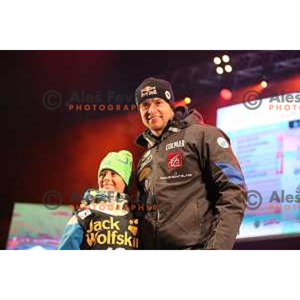 Q-max party and public draw of starting numbers of AUDI FIS World Cup Slalom for 57. Vitranc Cup in Kranjska gora, Slovenia on March 3, 2018