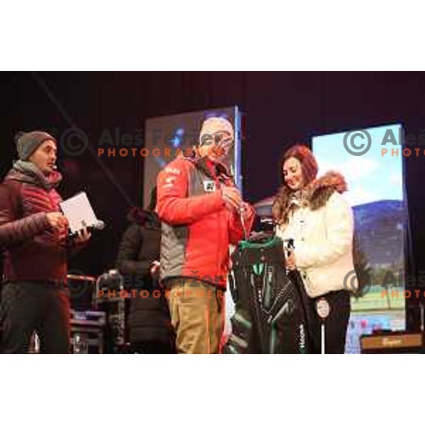 Q-max party and public draw of starting numbers of AUDI FIS World Cup Slalom for 57. Vitranc Cup in Kranjska gora, Slovenia on March 3, 2018