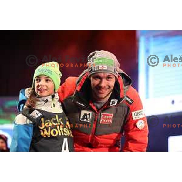 Q-max party and public draw of starting numbers of AUDI FIS World Cup Slalom for 57. Vitranc Cup in Kranjska gora, Slovenia on March 3, 2018