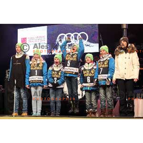 Q-max party and public draw of starting numbers of AUDI FIS World Cup Slalom for 57. Vitranc Cup in Kranjska gora, Slovenia on March 3, 2018