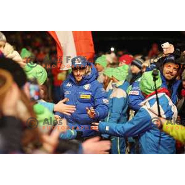 Q-max party and public draw of starting numbers of AUDI FIS World Cup Slalom for 57. Vitranc Cup in Kranjska gora, Slovenia on March 3, 2018