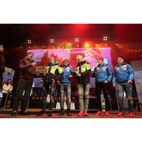 Q-max party and public draw of starting numbers of AUDI FIS World Cup Slalom for 57. Vitranc Cup in Kranjska gora, Slovenia on March 3, 2018