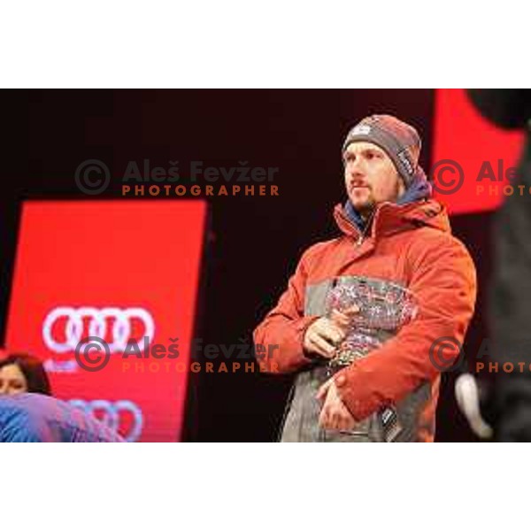 Q-max party and public draw of starting numbers of AUDI FIS World Cup Slalom for 57. Vitranc Cup in Kranjska gora, Slovenia on March 3, 2018