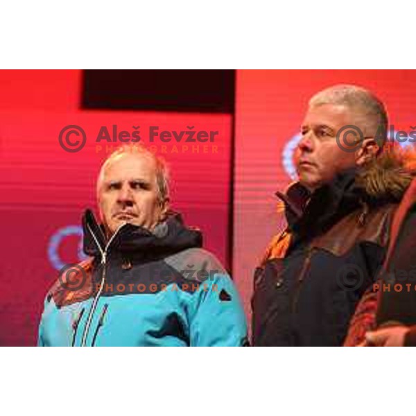 Q-max party and public draw of starting numbers of AUDI FIS World Cup Slalom for 57. Vitranc Cup in Kranjska gora, Slovenia on March 3, 2018