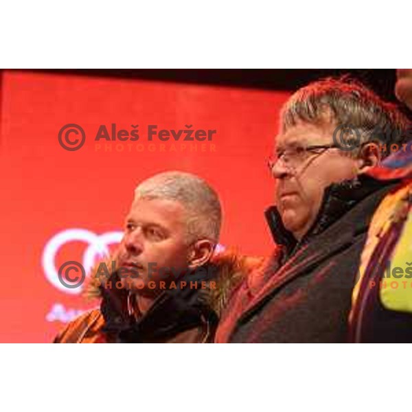 Q-max party and public draw of starting numbers of AUDI FIS World Cup Slalom for 57. Vitranc Cup in Kranjska gora, Slovenia on March 3, 2018