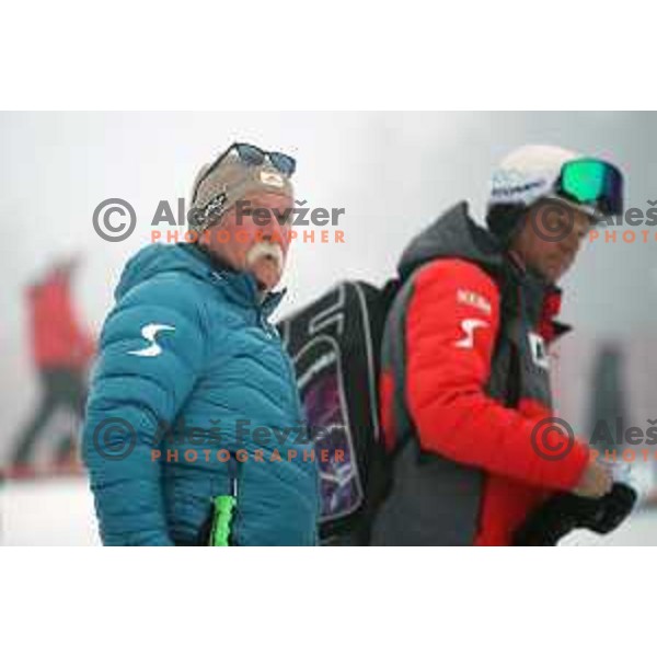 Ferdinand Hirscher at Course inspection before AUDI FIS World Cup Slalom for 57. Vitranc Cup in Kranjska gora, Slovenia on March 4, 2018