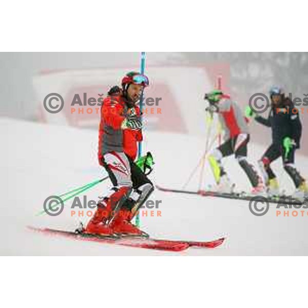 Marcel Hirscher at Course inspection before AUDI FIS World Cup Slalom for 57. Vitranc Cup in Kranjska gora, Slovenia on March 4, 2018