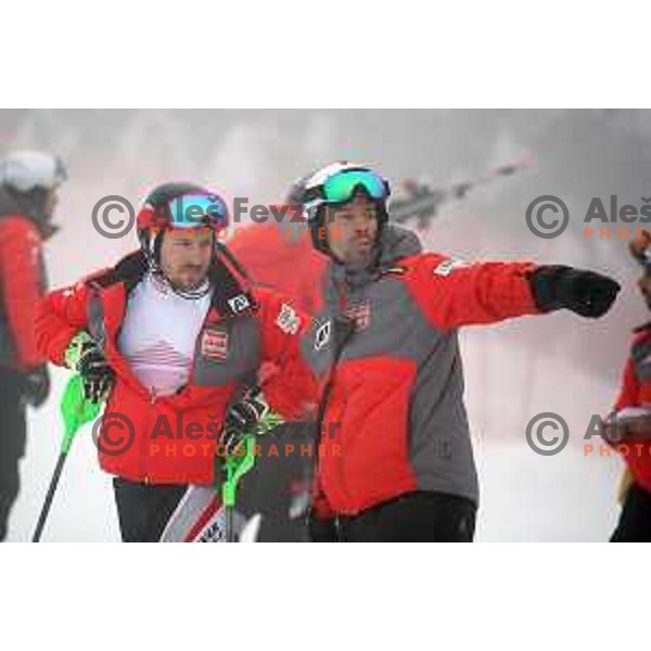 Course inspection before AUDI FIS World Cup Slalom for 57. Vitranc Cup in Kranjska gora, Slovenia on March 4, 2018