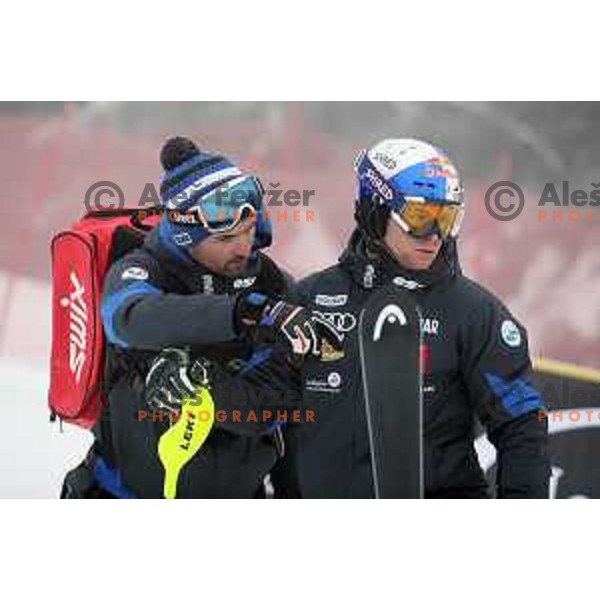 Course inspection before AUDI FIS World Cup Slalom for 57. Vitranc Cup in Kranjska gora, Slovenia on March 4, 2018