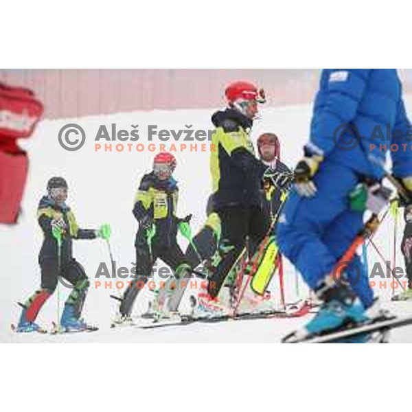 Course inspection before AUDI FIS World Cup Slalom for 57. Vitranc Cup in Kranjska gora, Slovenia on March 4, 2018