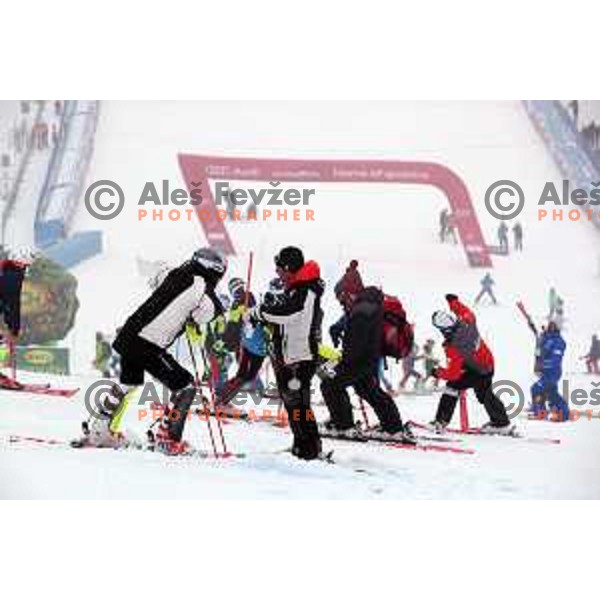 Course inspection before AUDI FIS World Cup Slalom for 57. Vitranc Cup in Kranjska gora, Slovenia on March 4, 2018