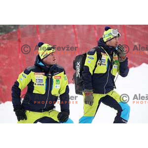 Course inspection before AUDI FIS World Cup Slalom for 57. Vitranc Cup in Kranjska gora, Slovenia on March 4, 2018