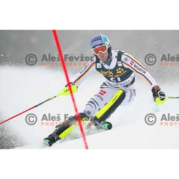 skiing in the first run of AUDI FIS World Cup Slalom for 57. Vitranc Cup in Kranjska gora, Slovenia on March 4, 2018