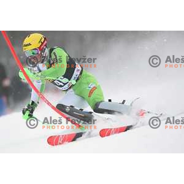 Stefan Hadalin (SLO) competes at AUDI FIS World Cup Slalom for 57. Vitranc Cup in Kranjska gora, Slovenia on March 4, 2018