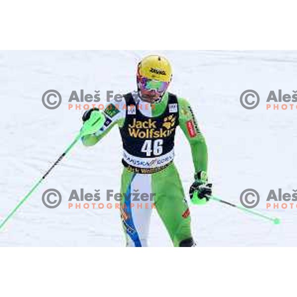 Stefan Hadalin (SLO) competes at AUDI FIS World Cup Slalom for 57. Vitranc Cup in Kranjska gora, Slovenia on March 4, 2018