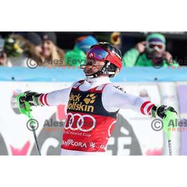 Marcel Hirscher (AUT), winner of AUDI FIS World Cup Slalom for 57. Vitranc Cup in Kranjska gora, Slovenia on March 4, 2018 and Overall SKI World Cup winner of season 2017/2018