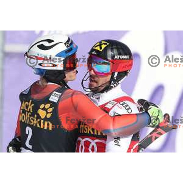 Marcel Hirscher (AUT), winner of AUDI FIS World Cup Slalom for 57. Vitranc Cup in Kranjska gora, Slovenia on March 4, 2018 and Overall SKI World Cup winner of season 2017/2018