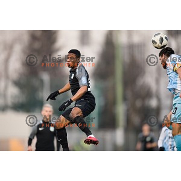 Issah Abass in action during Prva liga Telekom Slovenije football match between Gorica and Olimpija, Nova Gorica, Slovenia on March 04, 2018
