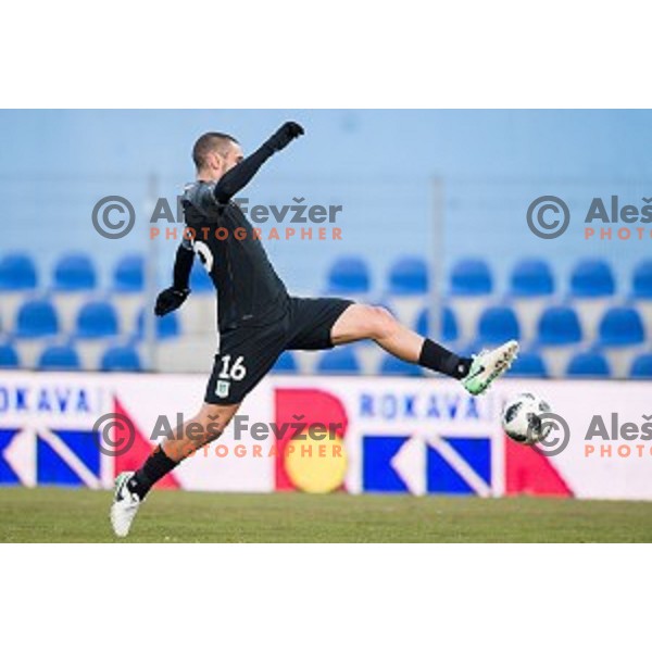 Ricardo Alves in action during Prva liga Telekom Slovenije football match between Gorica and Olimpija, Nova Gorica, Slovenia on March 04, 2018