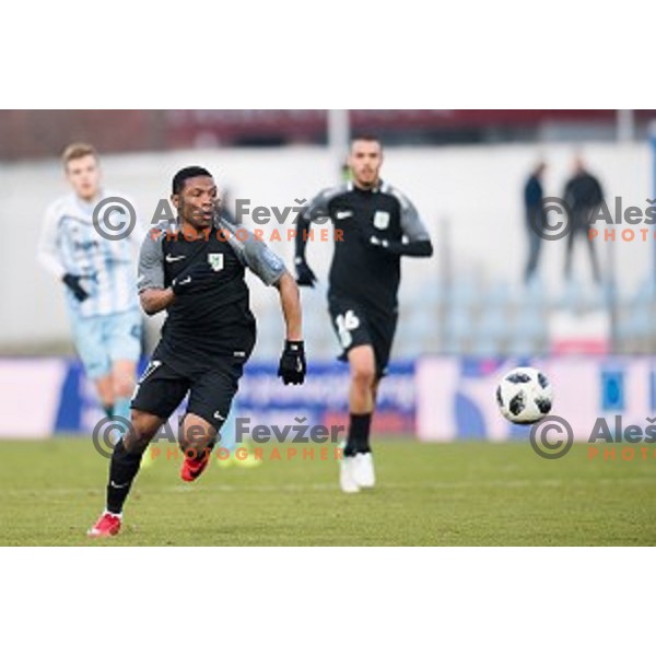 Issah Abass in action during Prva liga Telekom Slovenije football match between Gorica and Olimpija, Nova Gorica, Slovenia on March 04, 2018