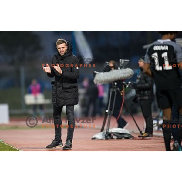Igor Biscan in action during Prva liga Telekom Slovenije football match between Gorica and Olimpija, Nova Gorica, Slovenia on March 04, 2018