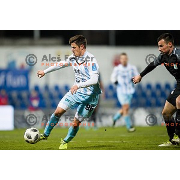 Tilen Nagode in action during Prva liga Telekom Slovenije football match between Gorica and Olimpija, Nova Gorica, Slovenia on March 04, 2018