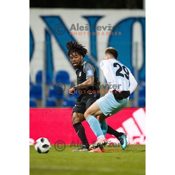 Nathan Oduwa in action during Prva liga Telekom Slovenije football match between Gorica and Olimpija, Nova Gorica, Slovenia on March 04, 2018