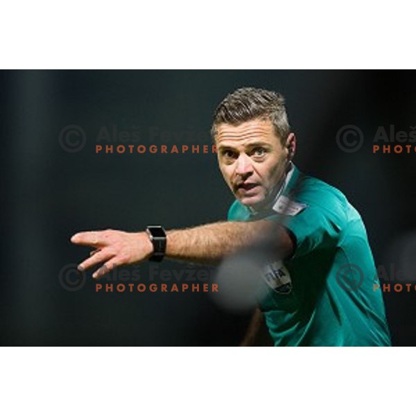 Referee Damir Skomina in action during Prva liga Telekom Slovenije football match between Gorica and Olimpija, Nova Gorica, Slovenia on March 04, 2018
