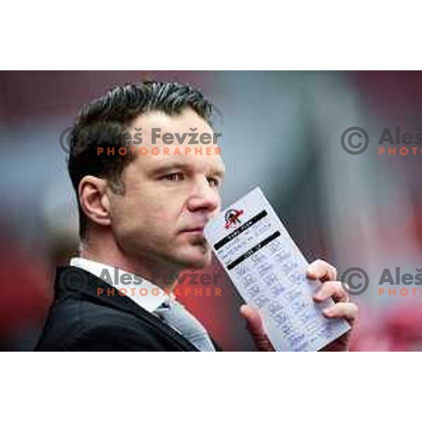 Gaber Glavic during quarter-final of Alps League ice-hockey match between SIJ Acroni Jesenice and SZ Olimpija in Podmezakla Hall, Jesenice, Slovenia on March 6, 2018