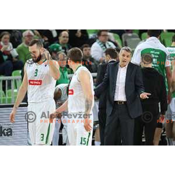 Zoran Martic in action during Nova KBM league basketball match between Petrol Olimpija and Ilirija in Stozice, Ljubljana, Slovenia on March 7, 2018