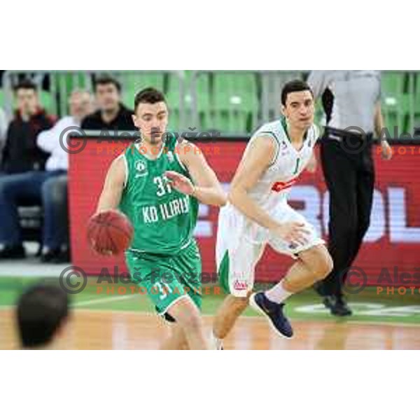 Zan Mark Sisko in action during Nova KBM league basketball match between Petrol Olimpija and Ilirija in Stozice, Ljubljana, Slovenia on March 7, 2018