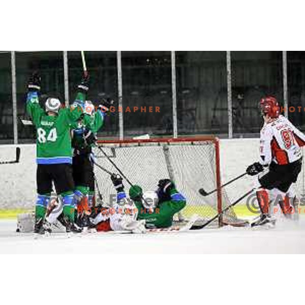 of SZ Olimpija in action during quarter-final of Alps League ice-hockey match between SZ Olimpija and Acroni Jesenice in Tivoli Hall, Ljubljana, Slovenia on March 8, 2018