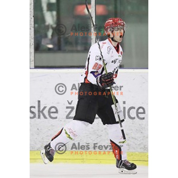 of SZ Olimpija in action during quarter-final of Alps League ice-hockey match between SZ Olimpija and Acroni Jesenice in Tivoli Hall, Ljubljana, Slovenia on March 8, 2018