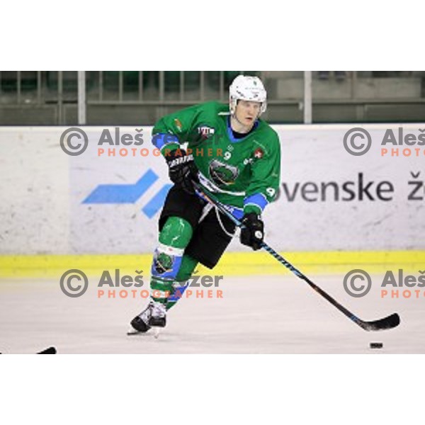 Kristjan Cepon of SZ Olimpija in action during quarter-final of Alps League ice-hockey match between SZ Olimpija and Acroni Jesenice in Tivoli Hall, Ljubljana, Slovenia on March 8, 2018