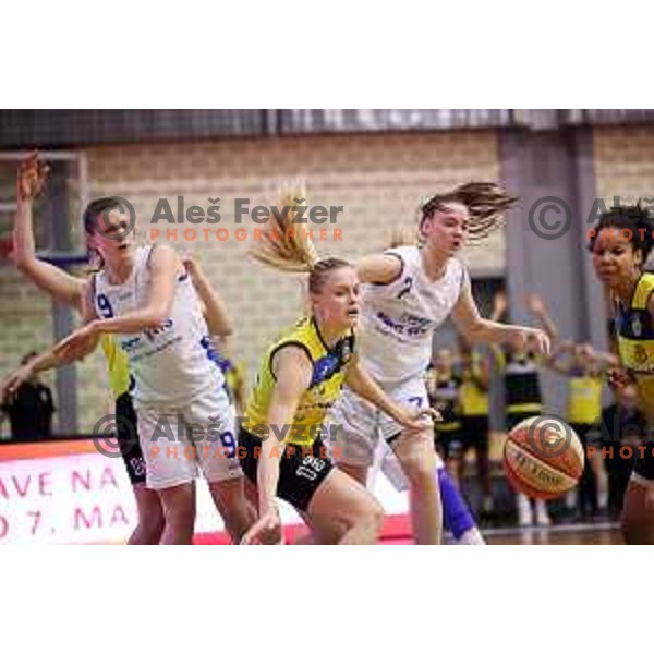 action during the Final of Slovenian Women\'s Basketball Cup between Triglav and Cinkarna Celje in Kranj on March 11, 2018