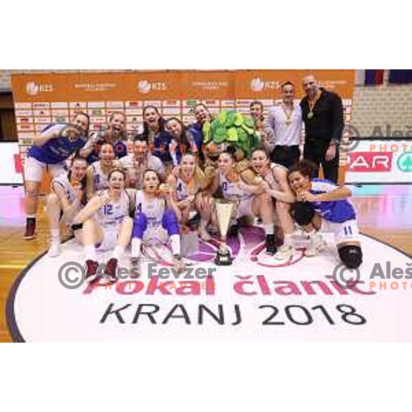 action during the Final of Slovenian Women\'s Basketball Cup between Triglav and Cinkarna Celje in Kranj on March 11, 2018