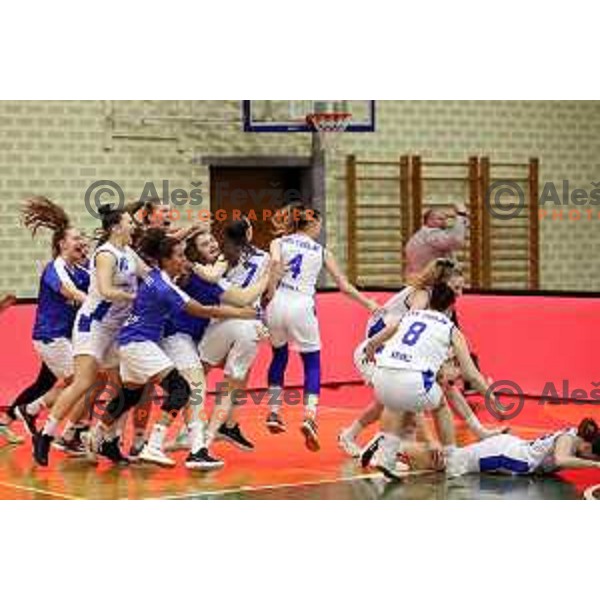 action during the Final of Slovenian Women\'s Basketball Cup between Triglav and Cinkarna Celje in Kranj on March 11, 2018