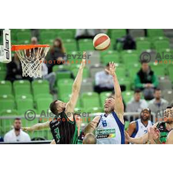 of Petrol Olimpija in action during ABA league basketball match between Petrol Olimpija and Zadar in Stozice Hall, Ljubljana on March 11, 2018