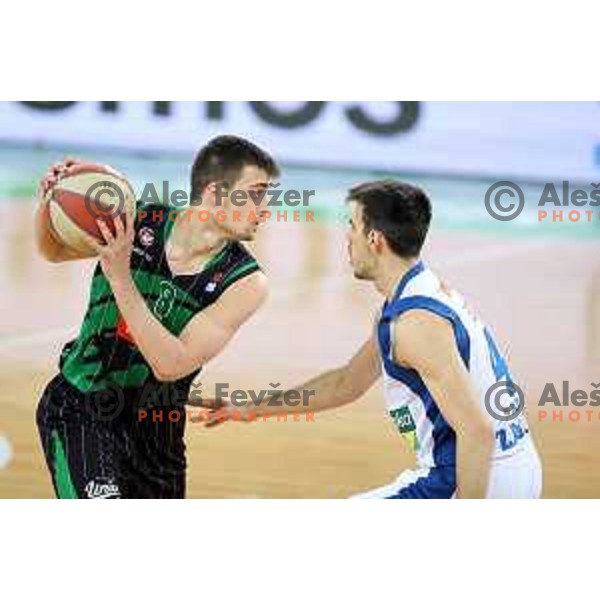 of Petrol Olimpija in action during ABA league basketball match between Petrol Olimpija and Zadar in Stozice Hall, Ljubljana on March 11, 2018