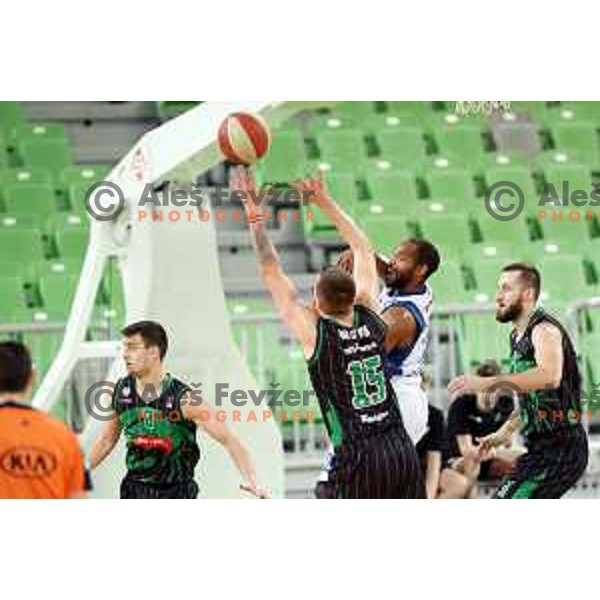 of Petrol Olimpija in action during ABA league basketball match between Petrol Olimpija and Zadar in Stozice Hall, Ljubljana on March 11, 2018