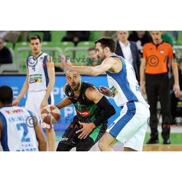 of Petrol Olimpija in action during ABA league basketball match between Petrol Olimpija and Zadar in Stozice Hall, Ljubljana on March 11, 2018
