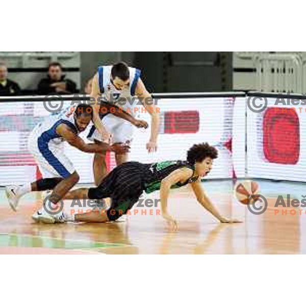 of Petrol Olimpija in action during ABA league basketball match between Petrol Olimpija and Zadar in Stozice Hall, Ljubljana on March 11, 2018