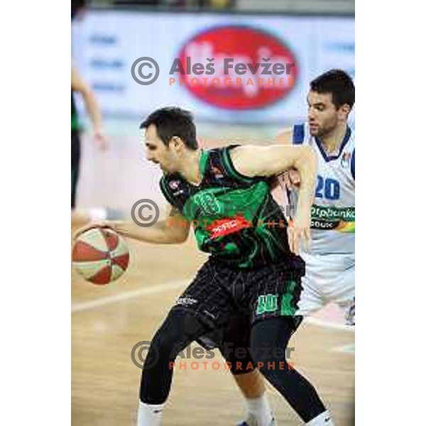 of Petrol Olimpija in action during ABA league basketball match between Petrol Olimpija and Zadar in Stozice Hall, Ljubljana on March 11, 2018