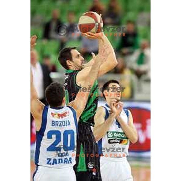 of Petrol Olimpija in action during ABA league basketball match between Petrol Olimpija and Zadar in Stozice Hall, Ljubljana on March 11, 2018
