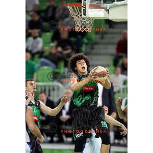 of Petrol Olimpija in action during ABA league basketball match between Petrol Olimpija and Zadar in Stozice Hall, Ljubljana on March 11, 2018