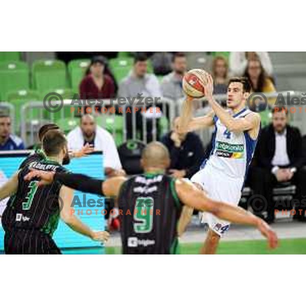 of Petrol Olimpija in action during ABA league basketball match between Petrol Olimpija and Zadar in Stozice Hall, Ljubljana on March 11, 2018