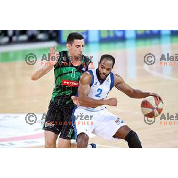 of Petrol Olimpija in action during ABA league basketball match between Petrol Olimpija and Zadar in Stozice Hall, Ljubljana on March 11, 2018